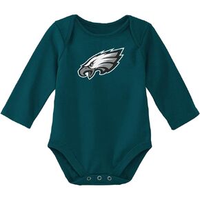 Outerstuff NFL حديثي الولادة والرضع 0-24 شهرًا الشعار الأساسي الرسمي طويل الأكمام الزاحف ارتداءها رومبير