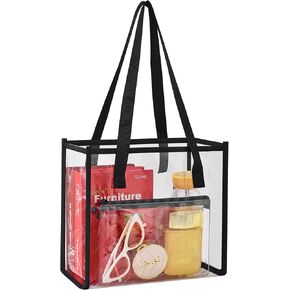 MAY TREE Clear Tote Bag, Clear Purse Stadium Approved for Sports Work Security Travel Stadium Concert