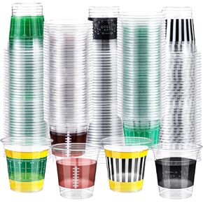 100 Pcs Football Cups 12oz Plastic Football Party Cups Clear Disposable Football Party Favor Cups for Tailgate Events Drinkware Decorations Sports Birthday Football Themed Party Supplies