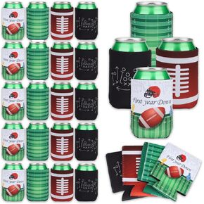 24 Pack Basketball Can Cooler Sleeves Insulated Neoprene Beer Can Sleeve Covers Reusable Beverages Cup Beer Bottle Insulators Sleeves for Birthday Basketball Party Supplies Sports Gameday Party Favors