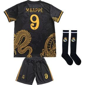 LeenBD Kylian No #9 Madrid Special Dragoon Edition Kids Soccer Jersey Shirts Football Futbol Socks Set Youth Sizes