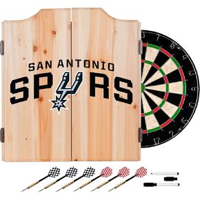 NBA San Antonio Spurs Wood Dart Cabinet Set
