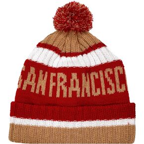 San Francisco Beanie Knit Hat with Pom Winter Cuffed Cap Sport Fans Gift