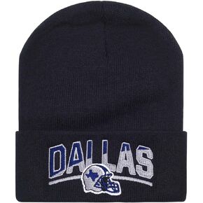 Football Fans Embroidered Beanie Hat, Football Team City Skull Beanie Hats Christmas Best Gift for Men Women