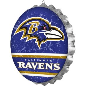 Los Angeles Chargers 13" Jumbo Metal Distressed Bottle Cap Wall Sign – Limited Edition FOCO Chargers Sign – Represent the NFL and Show Your Spirit with Licensed Football Fan Gear