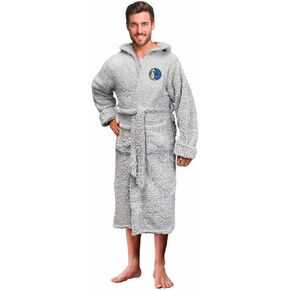 NORTHWEST NBA Adult Plush Hooded Robe with Pockets - 100% Polyester Sherpa Blend - Machine Washable - Relaxation & Style