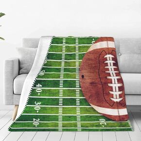Rugby Football Blanket Throw Blanket Flannel Lightweight Soft Plush Fuzzy Blankets for Bed Sofa Couch Livingroom Chair Car Travel Pet 50"x40"