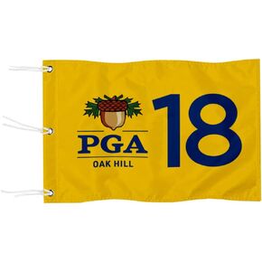 Standard Golf Flag PGA Golf Pin Flag Practic Putting Green Golf Flag For Backyard Garden Double-Sewn 600D Nylon Miniature Pin Flag with Grommets 20" L x 13" H Yellow