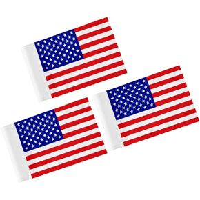 Standard Golf Flag Double Side American Golf Pin Flag Practic Putting Green Golf Flag For Backyard Garden Double-Sewn 600D NylonRegulation Tube Flag Miniature Pin Flags 8"L x 6"H - 3Pack