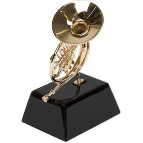 Brass French Horn Miniature 1.5 x 3.5 inch