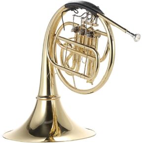 Single French Horn 3 Key Brass Gold Lacquer Single Row French Horn for Beginners Professional