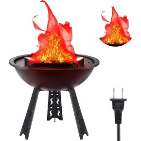 3D LED Fake Fire Lamp - 110V Electric Artificial Campfire Table Lamp Effect Light Realistic Supplies for Halloween Christmas Party Bar Stage Home Decorations