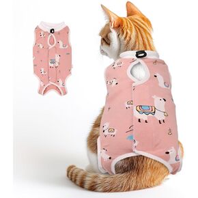 3 PCS Cat Recovery Suit for Spay Abdominal Wounds Female, Cat Onesie for Cats After Surgery, Cat Surgery Recovery Suit Breathable E-Collar Alternative Kitten Onesie for Cats Anti Licking