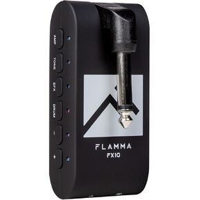 FLAMMA Guitar Headphone Amp Portable with 28 Drum Grooves 14 Built-in Effects 14 Amplifier Models 5 Tone Colors Support Bluetooth USB Audio Recording and Playback OTG Function Home Practice