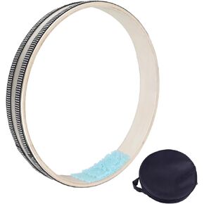 10 inch Ocean Drum with built in Night Shining Beads. Musical Instrument, Percussion, Sea Wave Drum for Meditation and Relaxation, Wave Bead Hand Drum, Sea Drum with Drum Bag,Luminous Beads