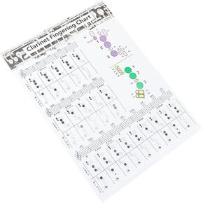 Clarinet Chart Professional Chord Finger Guide Poster Clarinet Training for Women Men Students Beginner