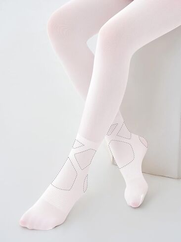Haloumoning 2 Pairs Girls Ballet Dance Tights Kids Ultra Soft Footed Anti-Sprain Tights Stockings 4-14 Years in Kuwait