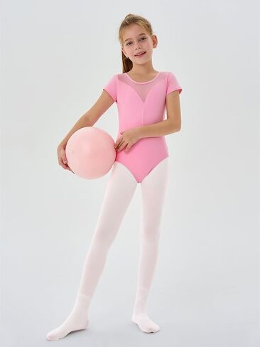 Haloumoning 2 Pairs Girls Ballet Dance Tights Kids Ultra Soft Footed Anti-Sprain Tights Stockings 4-14 Years in Kuwait
