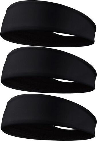 Braylin Men's Headbands, 3-Pack Headbands for Men, Sport Headbands for Running Fitness Yoga Cycling, Sweat Wicking Non Slip in Saudi Arabia