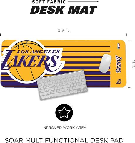 SOAR NBA Multifunctional Desk Mat for Desktop - Ultra Soft Fabric with Non-Slip Rubber Backer in Saudi Arabia