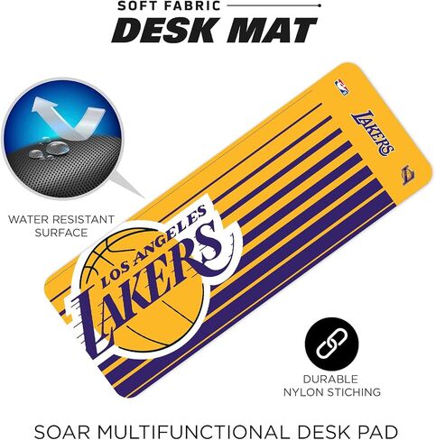 SOAR NBA Multifunctional Desk Mat for Desktop - Ultra Soft Fabric with Non-Slip Rubber Backer in Saudi Arabia