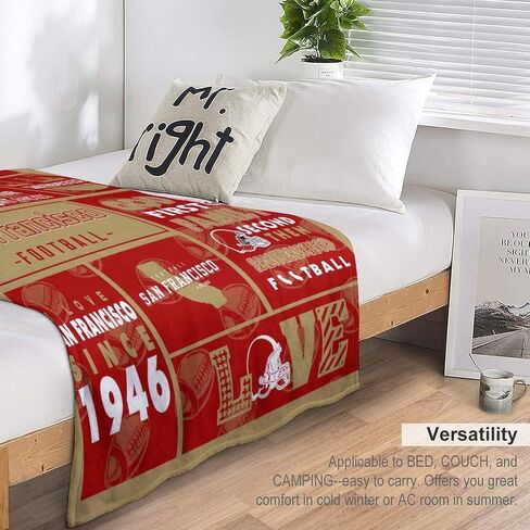 Min_nesota Throw Blankets Fans Gifts for Men Women Youth Kid Splicing Design Flannel Blankets Classic Football Team Color Blanket for Bed Couch Travel Living Room 50"x60" in Saudi Arabia