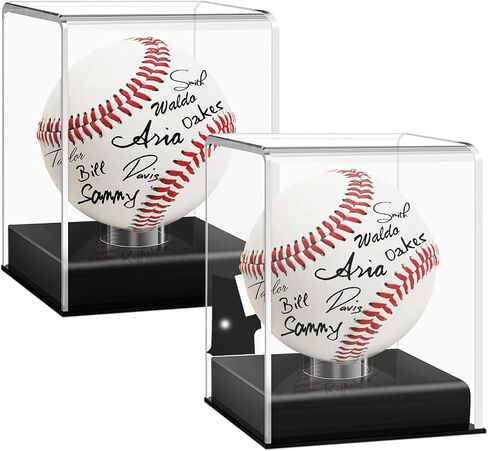 Baseball Display Case, UV Protected Acrylic Cube, Clear Case for Memorabilia and Autographed Balls (1 PC) in Saudi Arabia