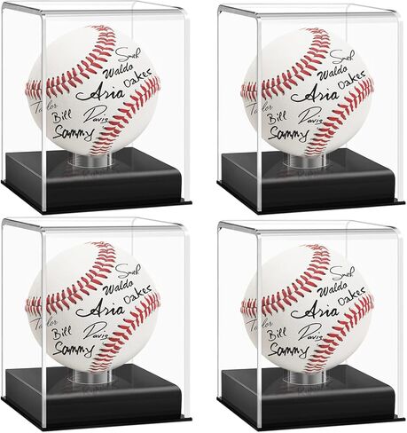 Baseball Display Case, UV Protected Acrylic Cube, Clear Case for Memorabilia and Autographed Balls (1 PC) in Saudi Arabia