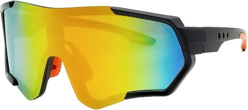 Calabria 7754RV Shield Cycling Sunglasses Mens Womens Mirrored Outdoor Sport Sun Wrap Around Shades UV400 Fishing in Kuwait