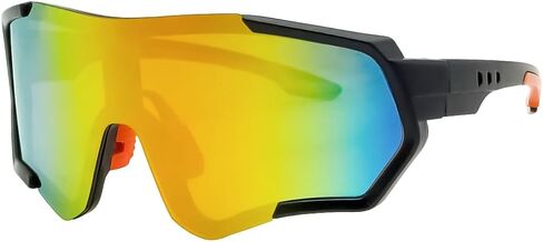 Calabria 7754RV Shield Cycling Sunglasses Mens Womens Mirrored Outdoor Sport Sun Wrap Around Shades UV400 Fishing in Kuwait