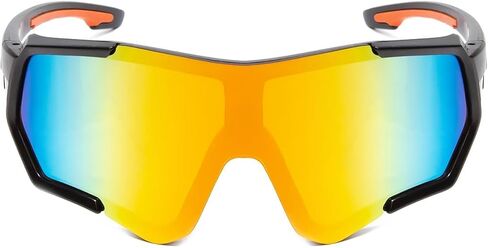 Calabria 7754RV Shield Cycling Sunglasses Mens Womens Mirrored Outdoor Sport Sun Wrap Around Shades UV400 Fishing in Kuwait