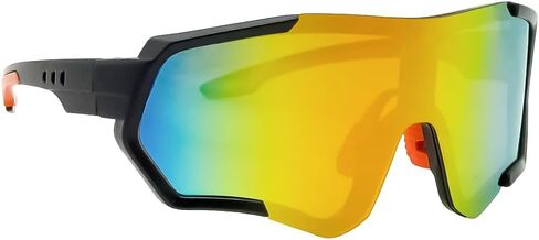 Calabria 7754RV Shield Cycling Sunglasses Mens Womens Mirrored Outdoor Sport Sun Wrap Around Shades UV400 Fishing in Kuwait