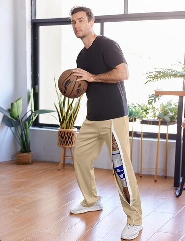 Deyeek Tear Away Pants for Men Baggy Side Snap Post Surgery Pants Open Bottom Sweatpants with Pockets Pants to Wear with Cast in Saudi Arabia