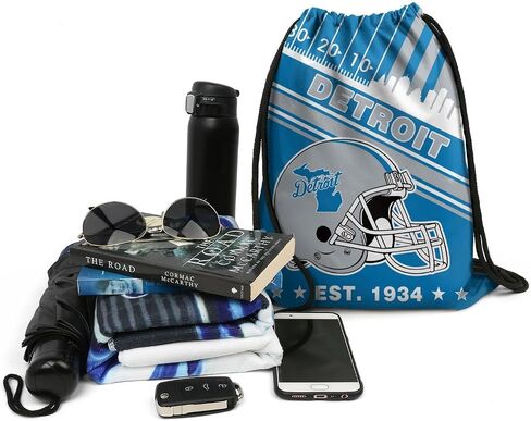 Detroit Football Gym Drawstring Bags, Sports Fans Drawstring Bag Sport String Backpacks for Player, Football Keepsake Fans Gifts Bags in Saudi Arabia