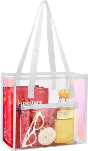 MAY TREE Clear Tote Bag, Clear Purse Stadium Approved for Sports Work Security Travel Stadium Concert in Saudi Arabia