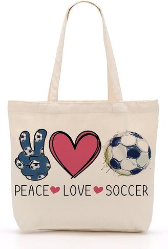 Sports Canvas Tote Bag, Soccer Gifts, Tennis Gifts, Softball Gifts, Travel Beach Bag, Reusable Grocery Shopping Bag in Saudi Arabia