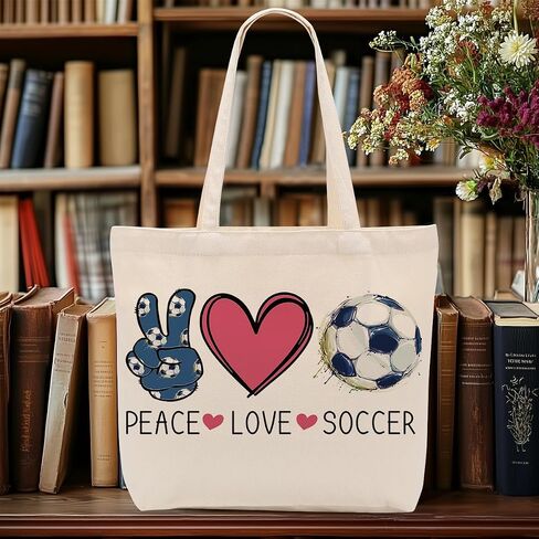 Sports Canvas Tote Bag, Soccer Gifts, Tennis Gifts, Softball Gifts, Travel Beach Bag, Reusable Grocery Shopping Bag in Saudi Arabia
