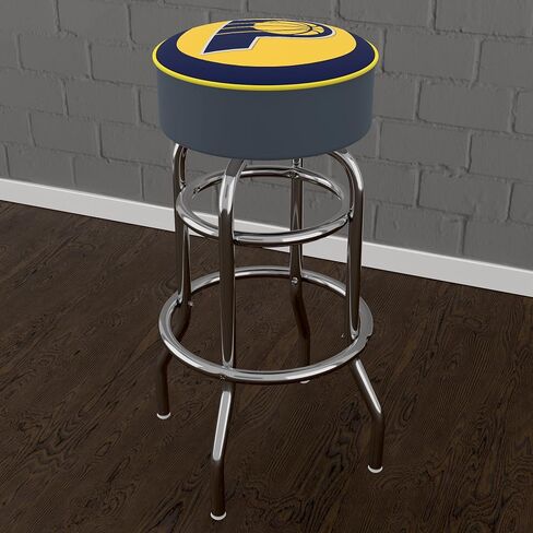 Trademark Global Bar Stool - Indiana Pacers Logo Stool with Foam Padded Seat - Swivel Chair for Game Room, Garage, or Home Bar in Saudi Arabia