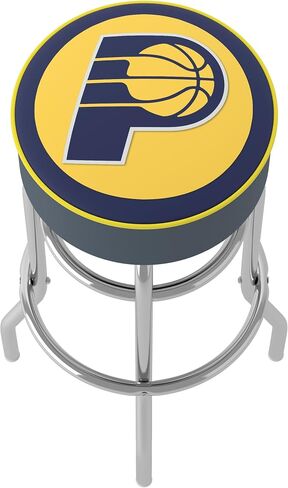 Trademark Global Bar Stool - Indiana Pacers Logo Stool with Foam Padded Seat - Swivel Chair for Game Room, Garage, or Home Bar in Saudi Arabia