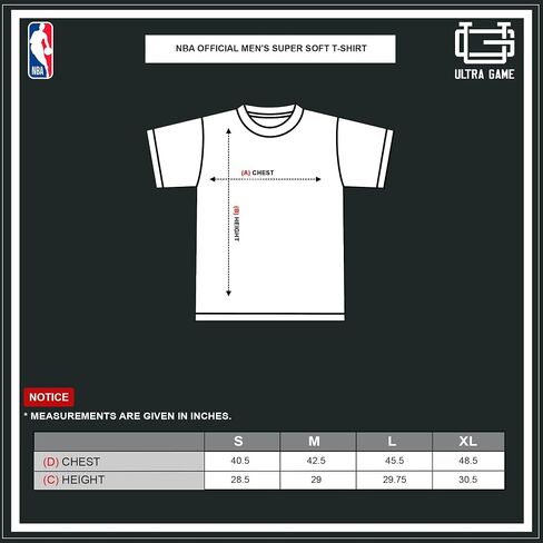 تي شيرت Ultra Game الرسمي للرجال من NBA برسومات جريئة فائقة النعومة in Kuwait