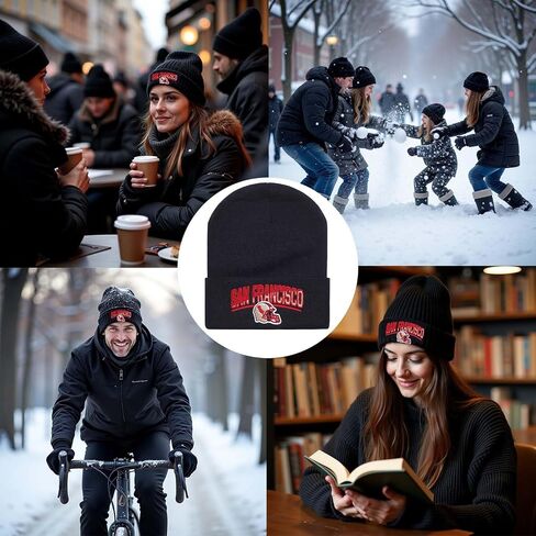 Football Fans Embroidered Beanie Hat, Football Team City Skull Beanie Hats Christmas Best Gift for Men Women in Saudi Arabia