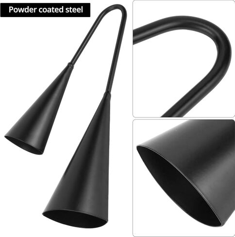 QWORK Two Tone Traditional Latin Percussion Instrument, Handheld Powder Coated Steel with Plastic Stick in Saudi Arabia
