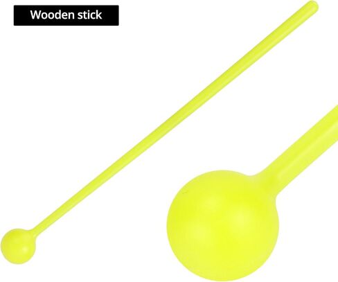 QWORK Two Tone Traditional Latin Percussion Instrument, Handheld Powder Coated Steel with Plastic Stick in Saudi Arabia