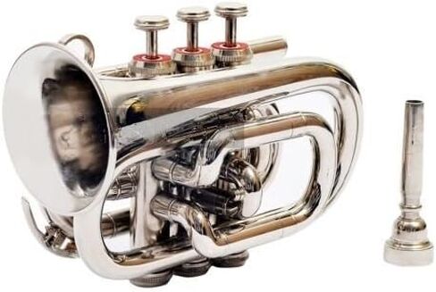 Piccolo Bb Trumpet Premium Kit for Beginners & Students, Brass Musical Instrument with Sturdy Case, 7C Mouthpiece, Complete Cleaning Set Open Box Special in Saudi Arabia