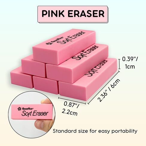 ممحاة وردية ناعمة، عدد 120، حجم كبير - ممحاة قلم رصاص للأطفال والمدارس والفصول الدراسية والمعلمين وفصول الفن والمكتب والمدرسة المنزلية|مستلزمات العودة إلى المدرسة للفتيات in Kuwait