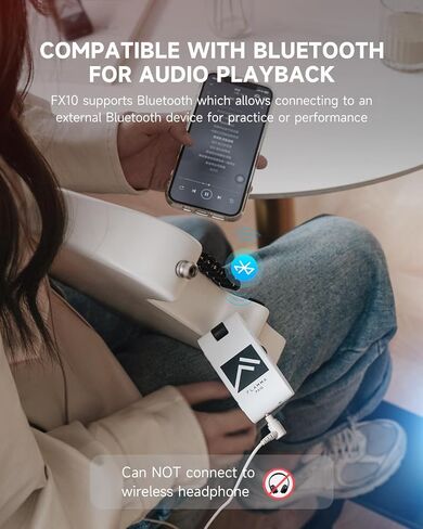 FLAMMA Guitar Headphone Amp Portable with 28 Drum Grooves 14 Built-in Effects 14 Amplifier Models 5 Tone Colors Support Bluetooth USB Audio Recording and Playback OTG Function Home Practice in Kuwait