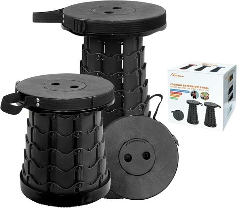 Upgraded Collapsible Stool Thickened Set of 2, Portable Stool Folding Stool, Foldable Chair for Camping Fishing Hiking BBQ and Outdoor Activities - Max 400lbs in Saudi Arabia