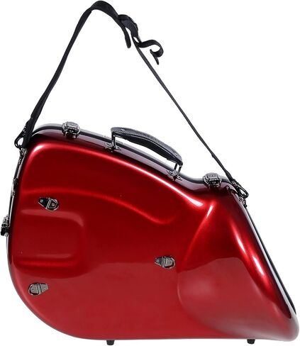 Crossrock French Horn Case, Fiberglass Hardshell Bell Detachable Hard Case With Backpack Straps, Silver (CRF1000FHDSL) in Saudi Arabia