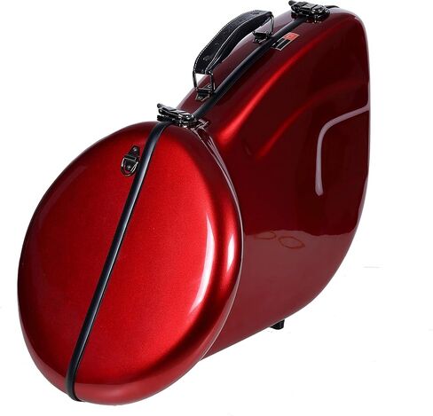Crossrock French Horn Case, Fiberglass Hardshell Bell Detachable Hard Case With Backpack Straps, Silver (CRF1000FHDSL) in Saudi Arabia