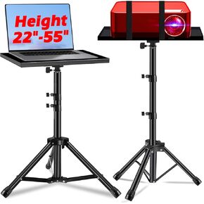 Projector Stand, 22 to 55 Inch Laptop Stand ,Projector Tripod with Phone Holder,Tripod for Projector,DJ Equipment,Projector Stand for Outdoor Movies,Office, Home, Stage or Studio (55Inch)